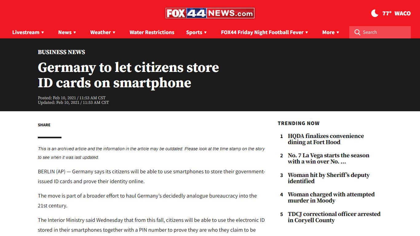 Germany to let citizens store ID cards on smartphone